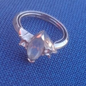 Avon Silver Ring with Marquise Gem